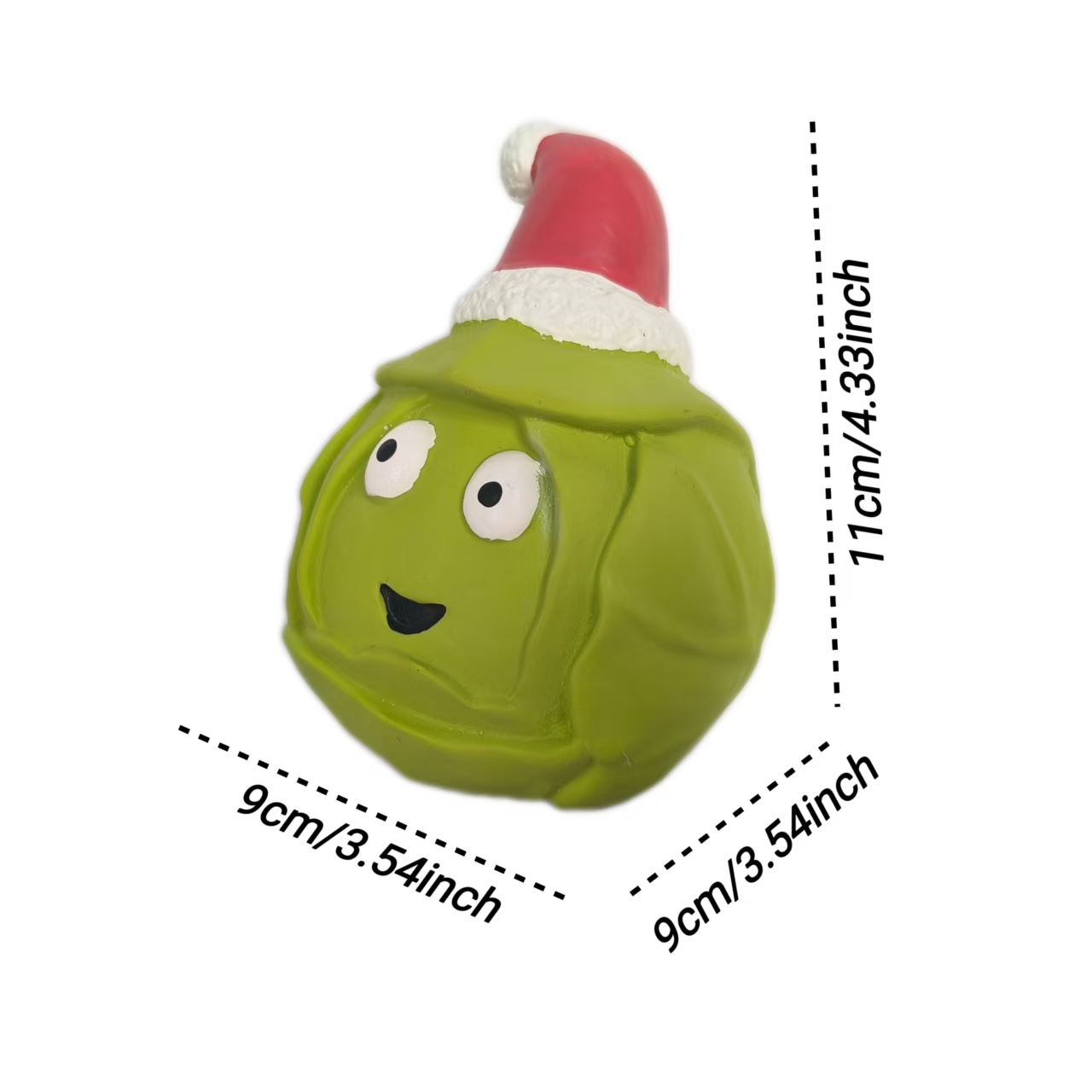 Latex Screaming Christmas Dog Toy Soft Natural Rubber Squeaky Chewy Sound Interactive Cow & Cabbage Canine Pet Toys with Bright Colors for Small & Med