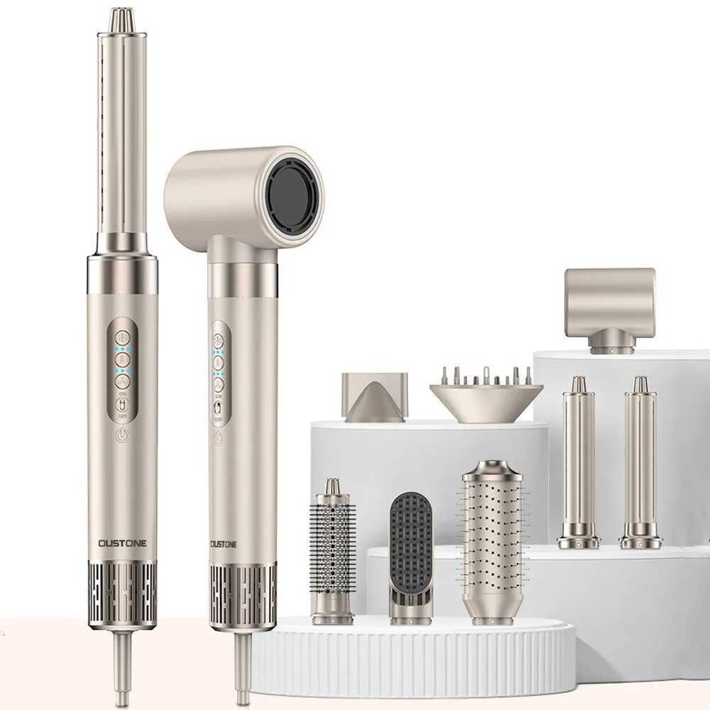 8 In 1 Hair Dryer Set New Fashion Auto Hair Curler Straightening Iron Hot Air Brush Fast Heat Hot Comb Womens Hair Beauty W251017