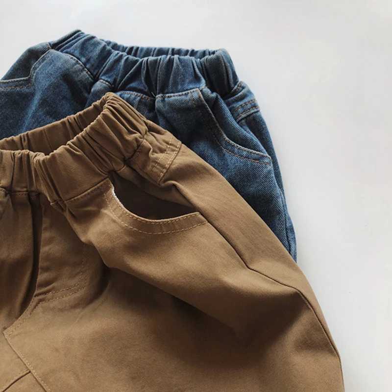 Korean Style Baby Boys Girls Cowboy Pants Kids Casual Elastic Waist Pant Childrens Clothing Autumn Baby Boys Girls JeansT251017