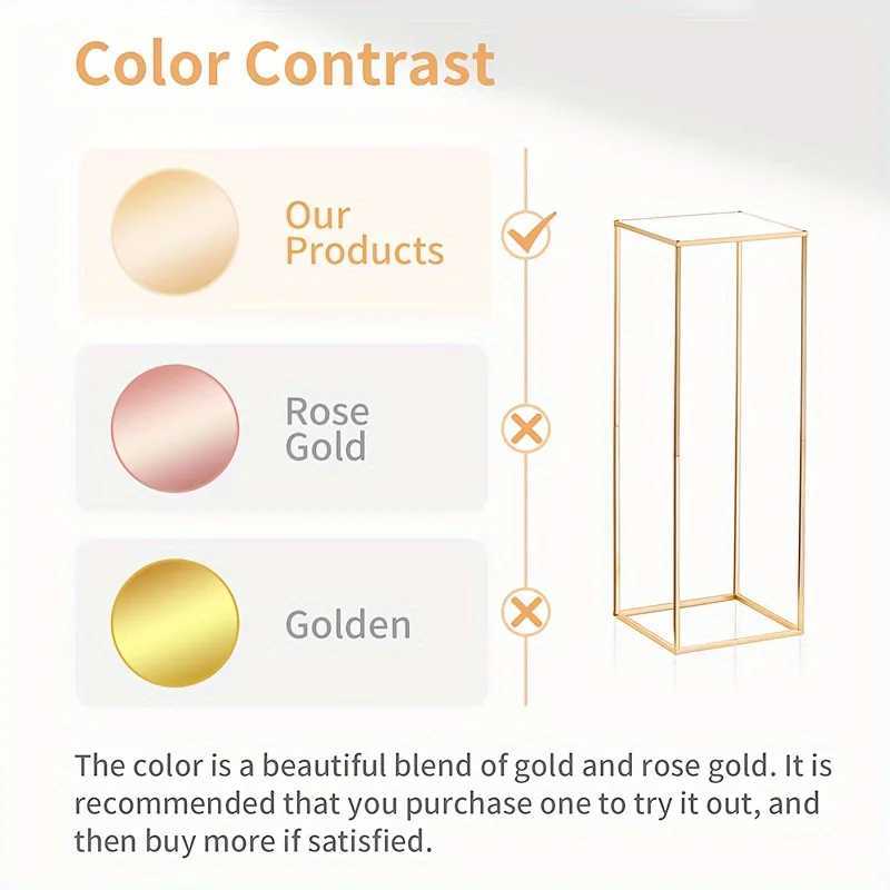 210 Pieces Gold Metal Vase Table Vase Home Event Decoration Tall Flower Stand Party Wedding Reception Halloween Christmas C251017