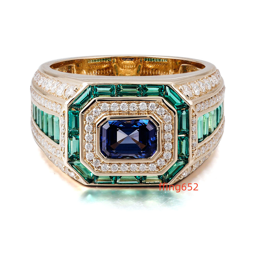 Luxury Custom Hip Hop Fine Jewelry Mens Iced Out Ring Real VVS Moissanite Diamond 925 Silver Ring Men