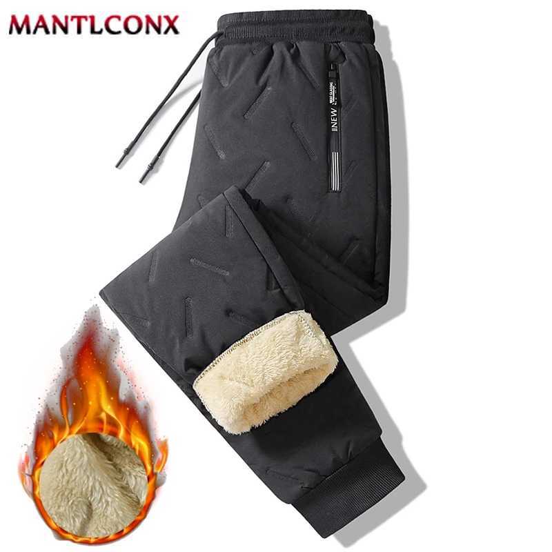 New Fleece Warm Winter Mens Pants Casual Thick Joggers Pants for Men Thermal Padded Trousers Black Sweatpants Men Waterproof H251017