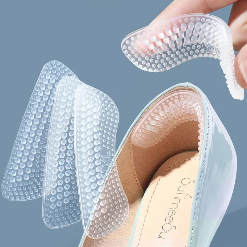 Upgrade Silicone Heel Stickers Heels Grips for Women Men Anti Slip Heel Cushions NonSlip Inserts Pads Foot Heel Care Protector 251011