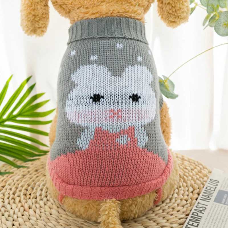 Winter Warm Dog Sweater For Small Dogs Cartoon Pet Clothes Knitted Puppy Cat Pullover Christmas Style Chihuahua Bulldogs CoatW251017