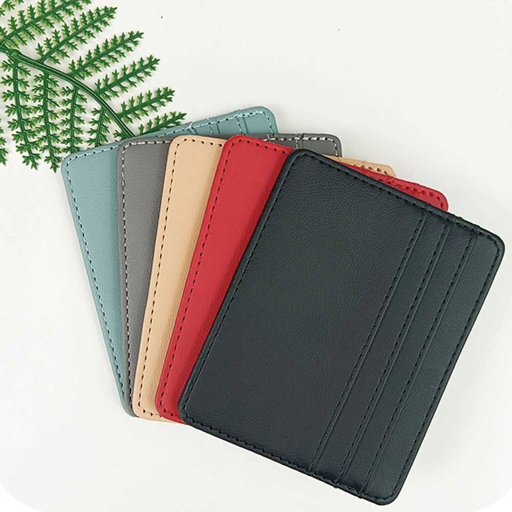 Classic Custom Letters Slim Wallet Personalize Initials Mini PU Leather Credit Card Holder DIY Gift Women Men CardholderW251017