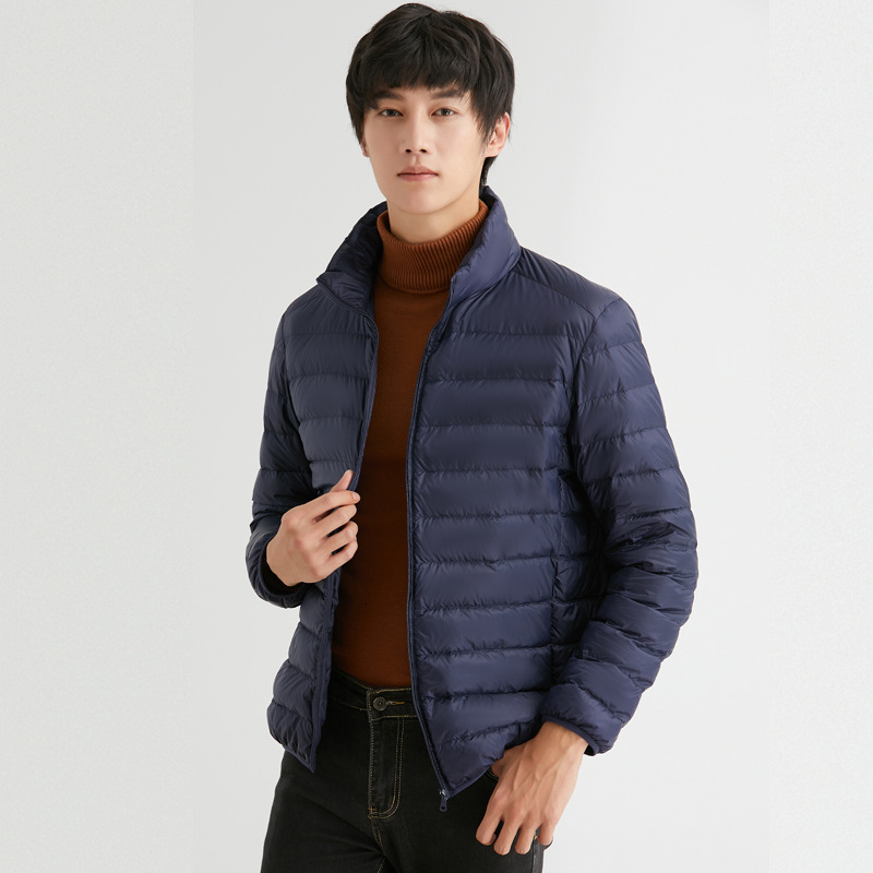 New Autumn Winter Down Jacket Men Short Lightweight Down Jacket Stand Collar Casual Sports Warm Coat Trendy