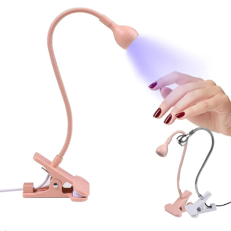 Footpedal switch nail lamp construction special LED small lamp portable side clip quickdrying UV purple light 251014