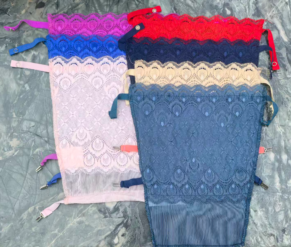 1PCS--7PCs Lace Cleavage Cover Up Women Camisole Elastic Band Clip-On Camisole Bras Insert Wrapped Chest Protection Covering Tube Top