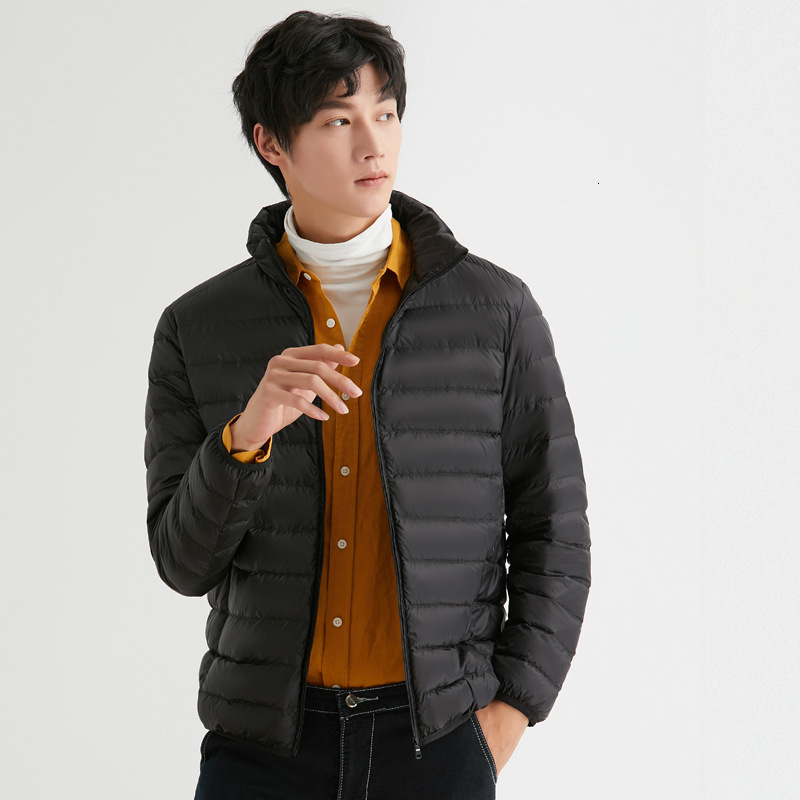 New Autumn Winter Down Jacket Men Short Lightweight Down Jacket Stand Collar Casual Sports Warm Coat Trendy