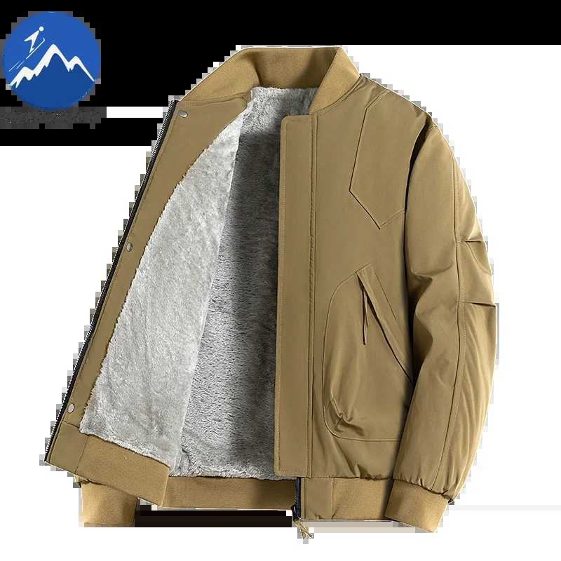 Maxbarley Plus Size Men Jacket Comfort Outdoor Camping Thickened Parkas Fashion Baseball Collar Travel Lightweight Winter Coat J251017
