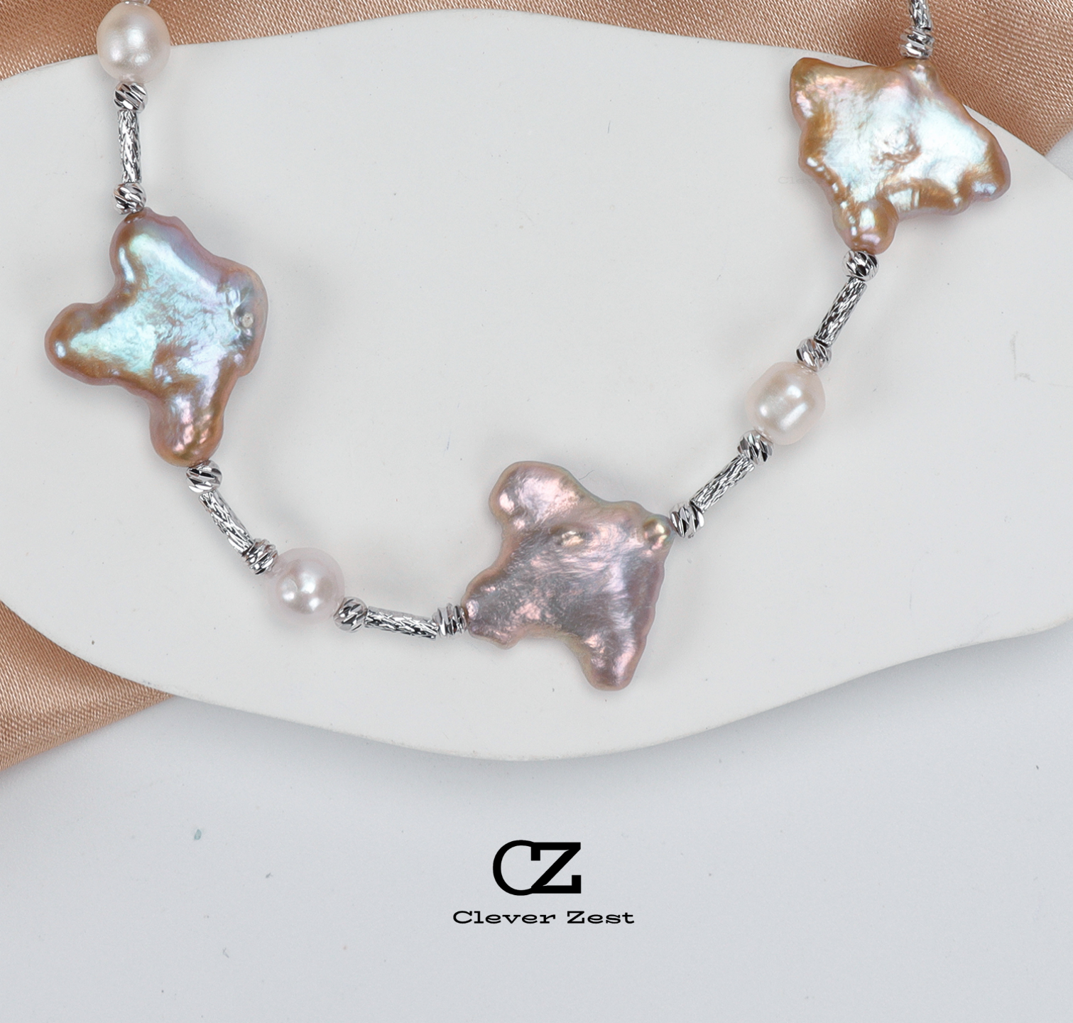 Irregular Natural Colored Baroque Pearl Necklace 14K Gold-Filled Fashionable Versatile Trend Anniversary Gift Bestie Gift