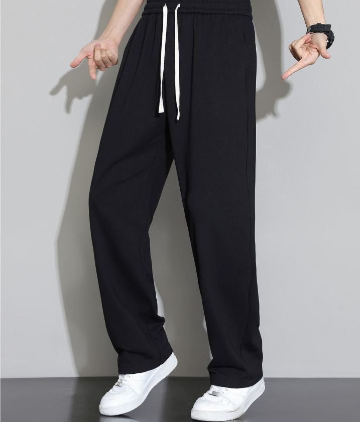 Modern Fashion Mens Loungewear with Elastic Fabric Versatile Cotton Mix Trousers
