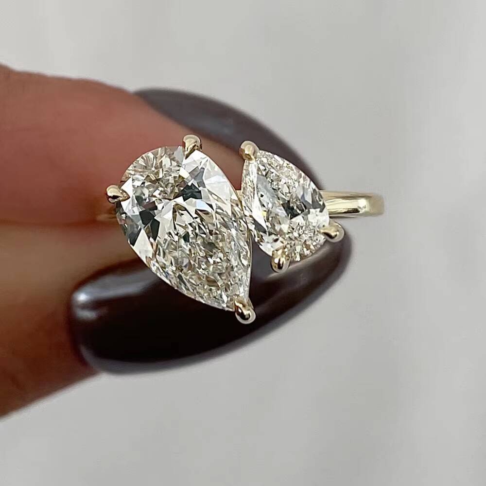 Fancy Cut Moissanite Diamond Rings Women Mujer Por Mayor Joyas De Plata 925 14K Gold Original Jewelry Manufacturer China