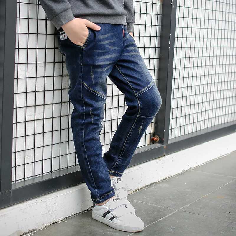 IENENS Kids Boys Denim Clothes Pants Children Wears Clothing Long Bottoms Baby Boy Skinny Jeans Trousers 4 5 6 7 8 9 10 11 YearsT251017