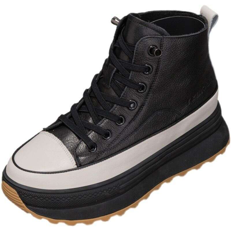 Genuine Leather Martin Women S Platform Shoes New Style Versatile Slimming Short Boots