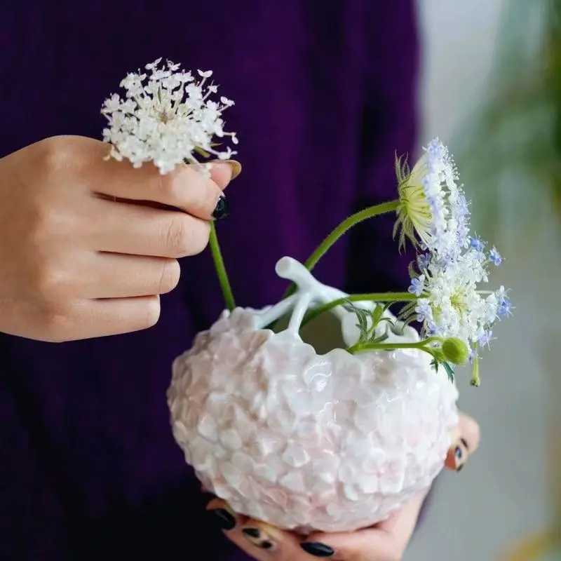 Vase French Style High Appearance Level Creative Art Blue Pink Purple Hydrangea Flower Decorative Ornaments C251017