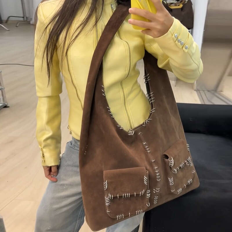 New Metal Ring Buckle Tote Fashion Versatile Underarm High End Niche Women S Single Shoulder Crossbody Bag High Quality