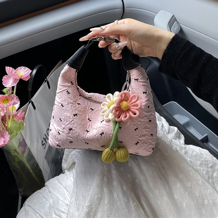 New Cute Bow Single-shoulder Bag and Color-matched Crossbody Bag