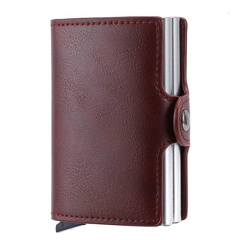 RFID Block Card Holder for Men Durable and Sleek Front Pocket Wallet Credit Card Wallet with Popup Mechanism Carbon FiberW251017