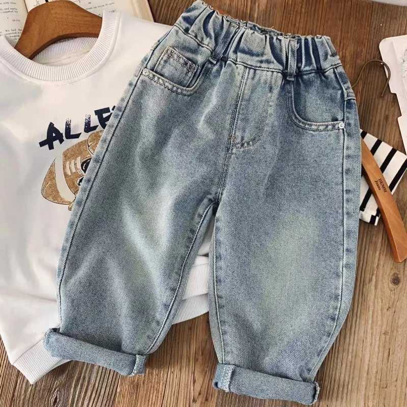 Spring Autumn Toddler Boys Denim Pants Cotton Animepattern Babys Boys Jeans Casual Loose Elastic Waist Trousers For Children BoyT251017