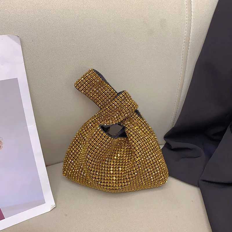 Niche design diamondencrusted vest portable shoulder bag diamond bag womens shiny full diamond armpit bag Z251017