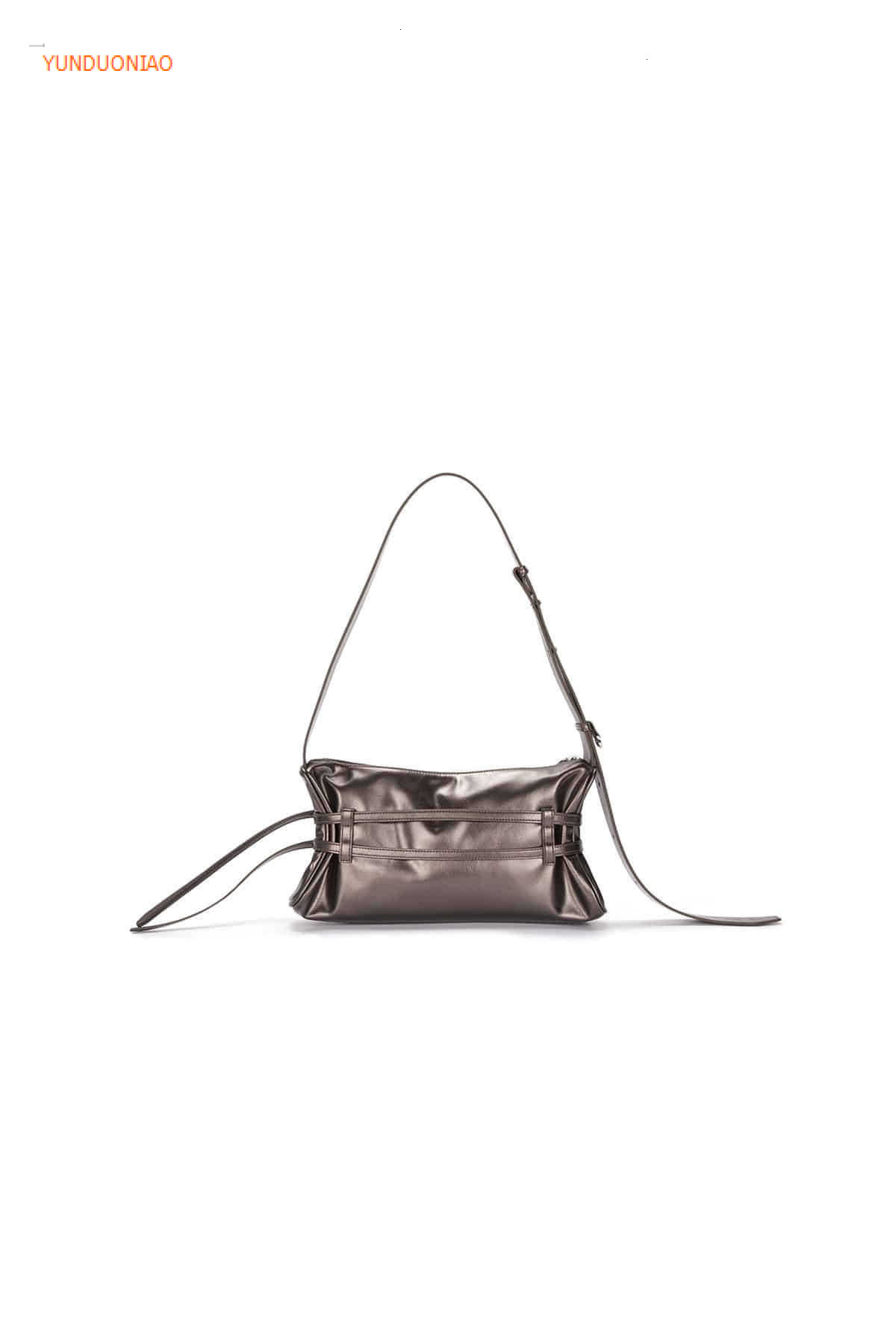 Autumn and Winter New Solid Color Designer Bag Double Drawstring Strap Single Shoulder Underarm Bag Luxury Handbag Minimalist Women's Shoulder Ba