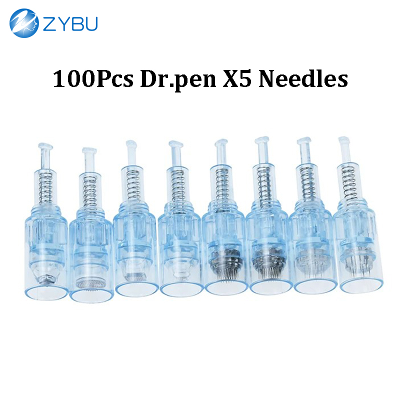 100Pcs Dr.Pen Tattoo Screw Cartridge Needles Replacement Part For Dr pen X5 Micro Needle Accessories 9 12 24 36 42 Pins Nano Round 5D Silicon 3D MTS S