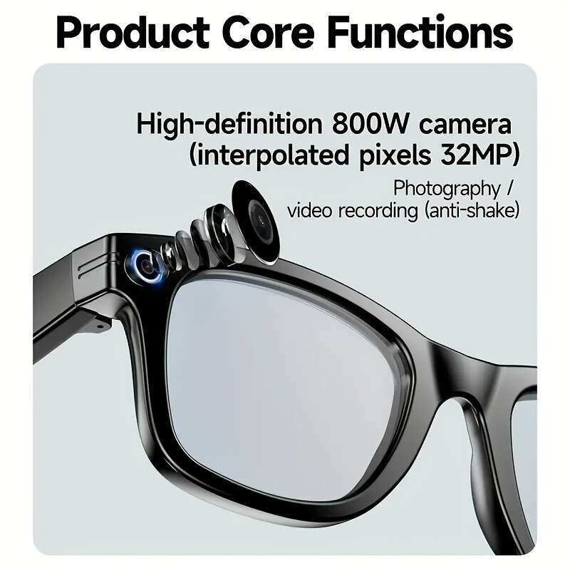 Fashionable Smart Design| Bluetooth Call Music Playback| Real-Time Multi-Language Translation| High Definition Audio Recording| UV Protection| Lightwe
