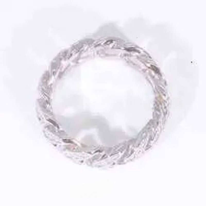 Custom Moissanite Cuban Ring S Sier with 2rows Hip Hop Mens White Gold Plated Vvs Dia Rings