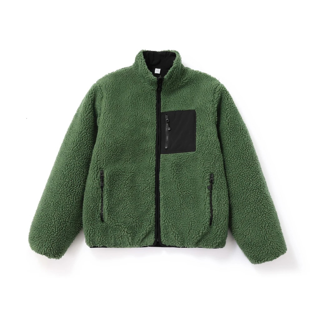 Reversible sherpa fleece wholesale fur streetwear hip hop ed teddy outdoor polar 8 ball winter sherpa fleece jacket for men 251008