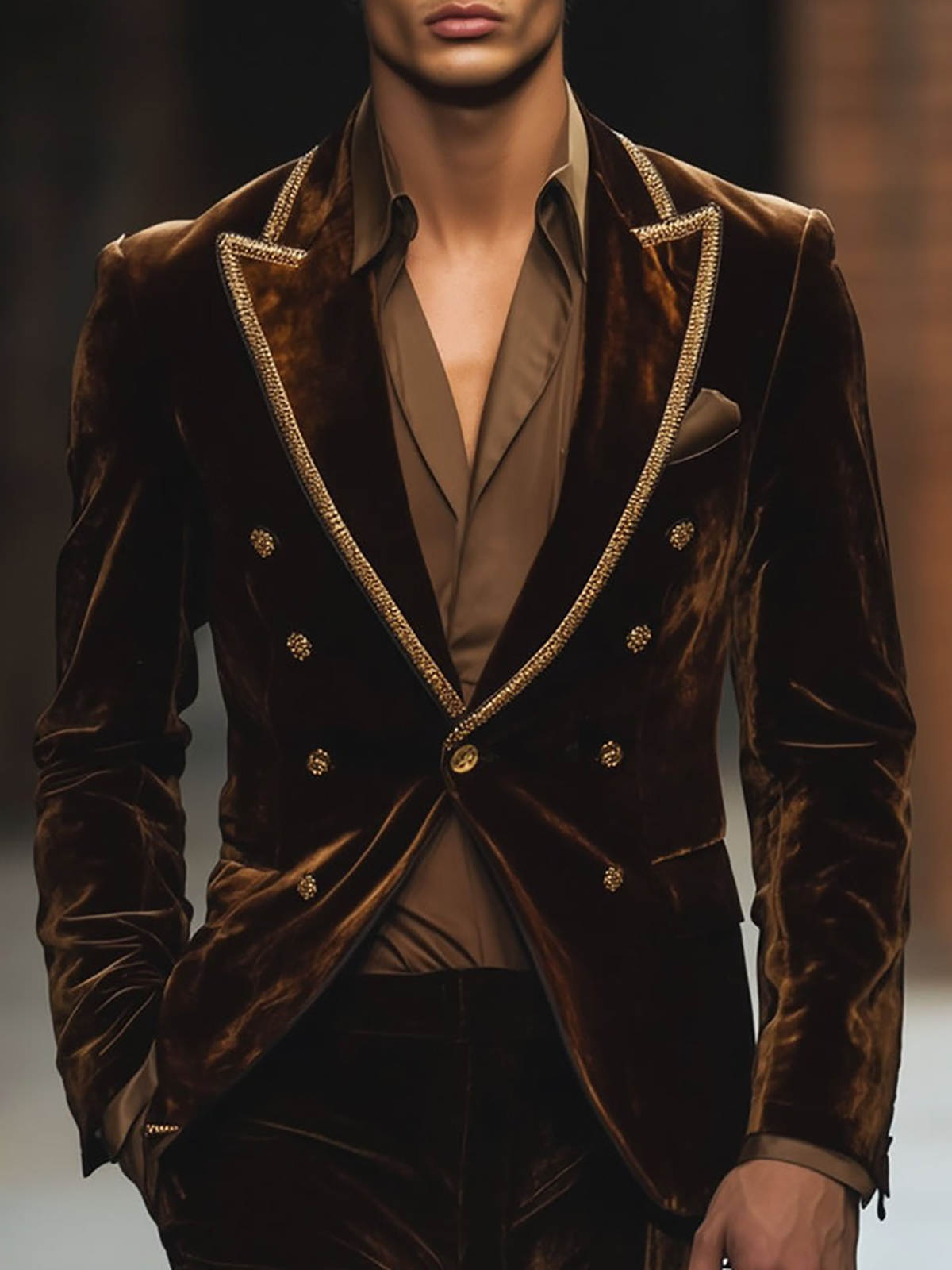 Modern Velvet Man Tuxedos Beaded 2 Pcs Jacket Pants Men Suit Stylish Peaked Lapel Evening Wedding Grooms Coat Customized