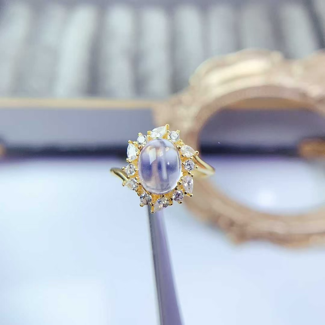 Natural rose quartz ring real 925 silver pink crystal jewelry 7mm*9mm genuine Mozambique rose quartz silver ring birthday gift for women