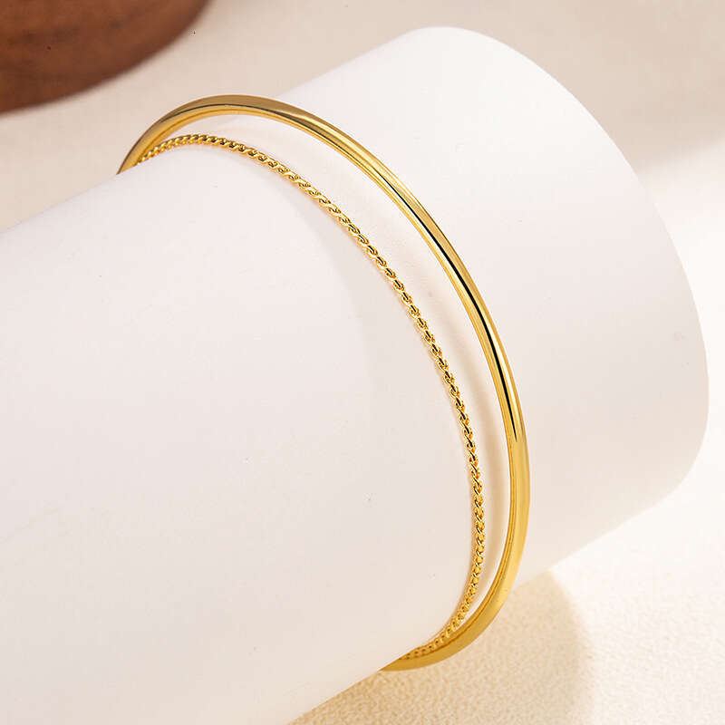 New 2025 Simple Double-Layer Bracelet Versatile Smooth Daily Niche Design Exquisite Women's Jewelry ddmypluto