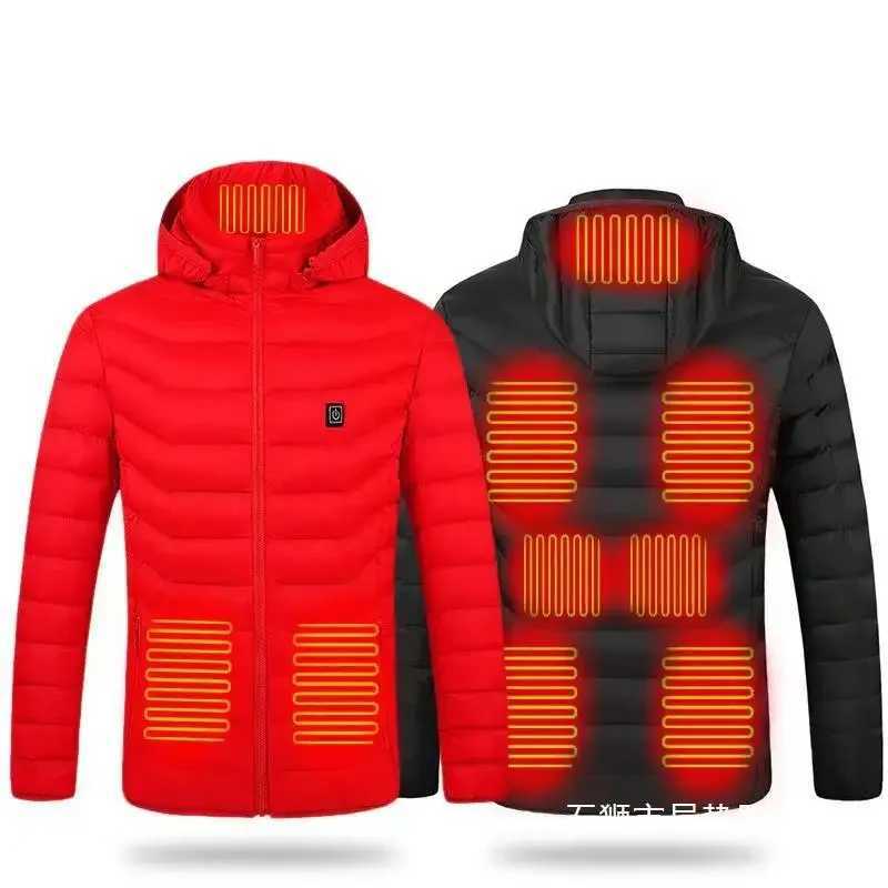 Smart Heating Jacket Winter Hooded Lightweight Mens Electric Thermal Constant Temperature Full Body Warm Cotton Coat H251017