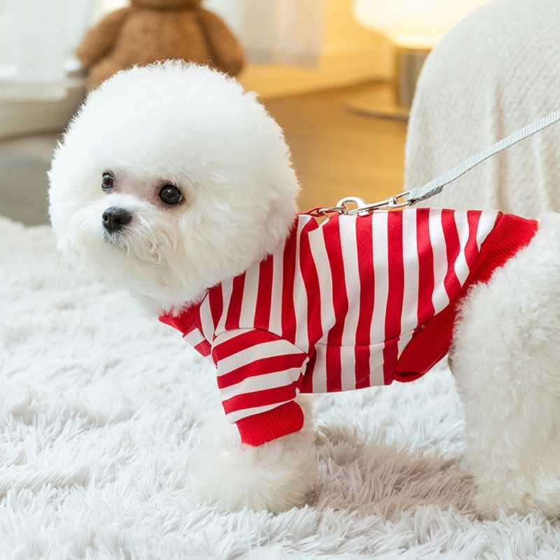 Dog Cat Hoodies Stripe Sweatshirt Spring Autumn Dog Clothes for Small Medium Dogs Cats Puppy Pullover CoatW251017