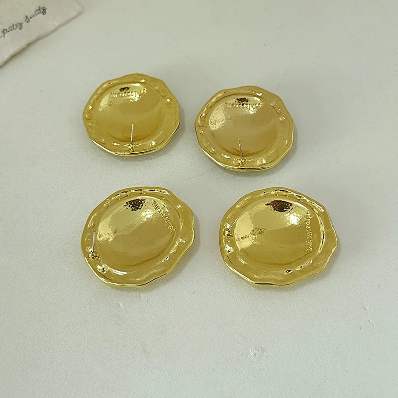 Vintage Exaggerated Metal Alloy Round Dangle Earrings For Women Fashion Jewelry Show Model Statement Earrings Accessories 251016