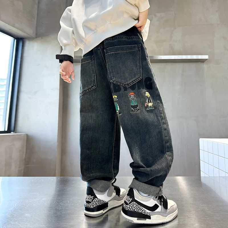 2025 New Spring and Autumn 715 Year Old Cartoon Character Straight Jeans Slimfit School MustT251017