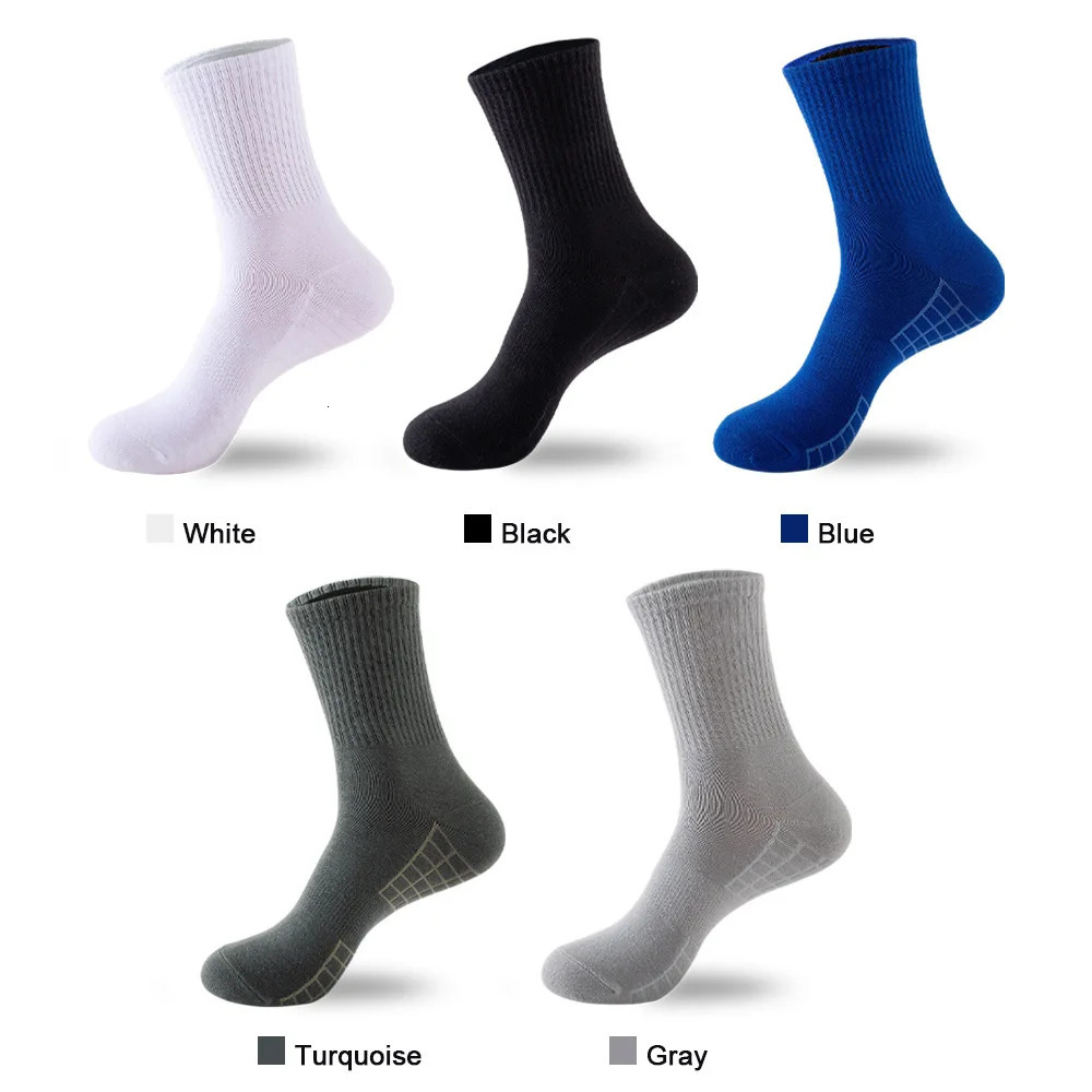 5 Pairs Mens Tube Socks 100 Cotton Solid Colour Sweat Antiodour Outdoor Sports Socks Autumn Winter Black White Warm Socks 251017