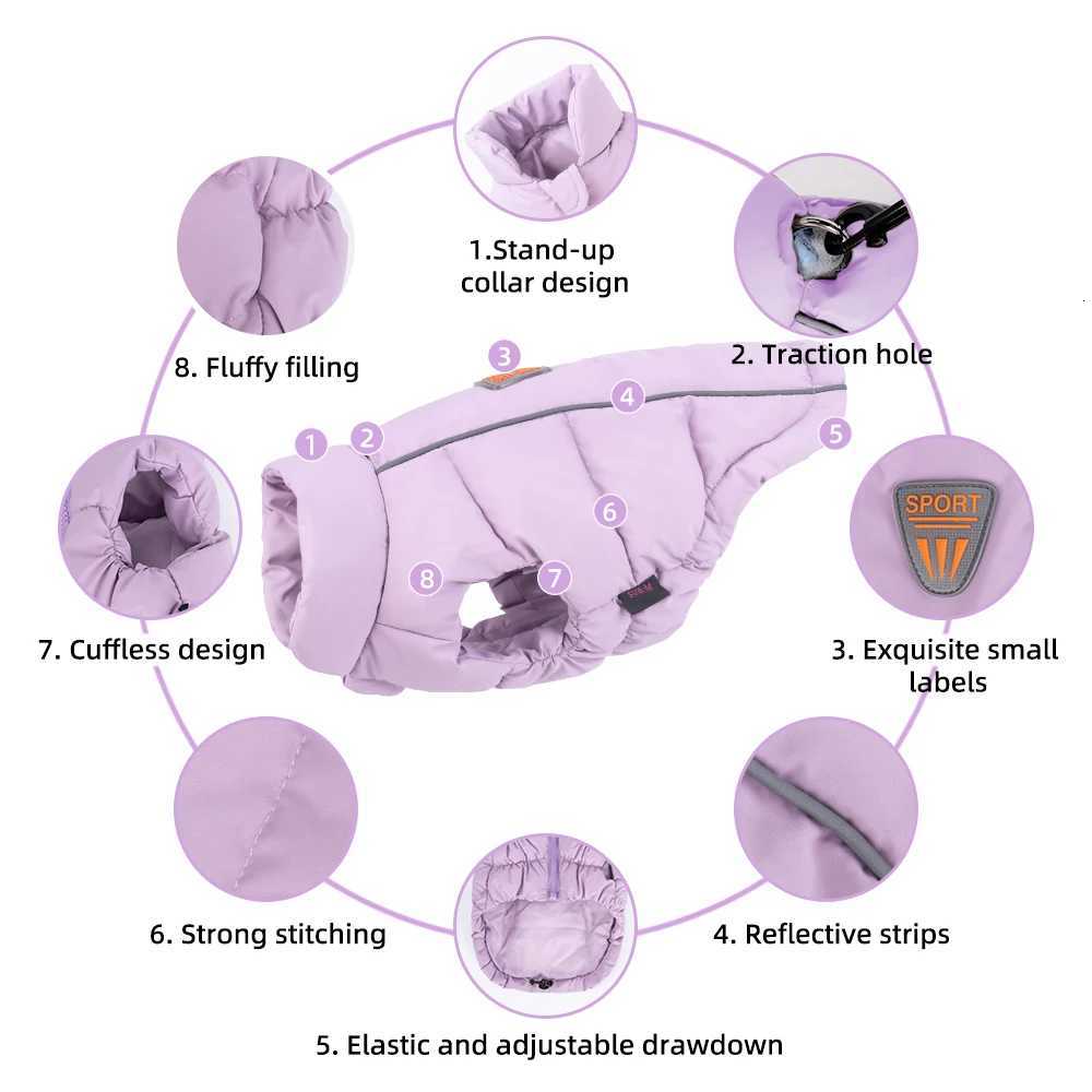 Winter Dog Coat Warm Windproof Puppy Clothes Easy to Wear Small Dog Vest for Teddy Poodle Chihuahua Korean Style FashionW251017