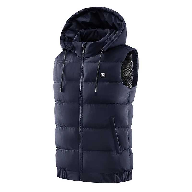Electric Heated Vests Jacket Men Women Winter Outdoor Camping Hiking Fishing Warm Clothing USB Heating Tactical Vest With Caps H251017
