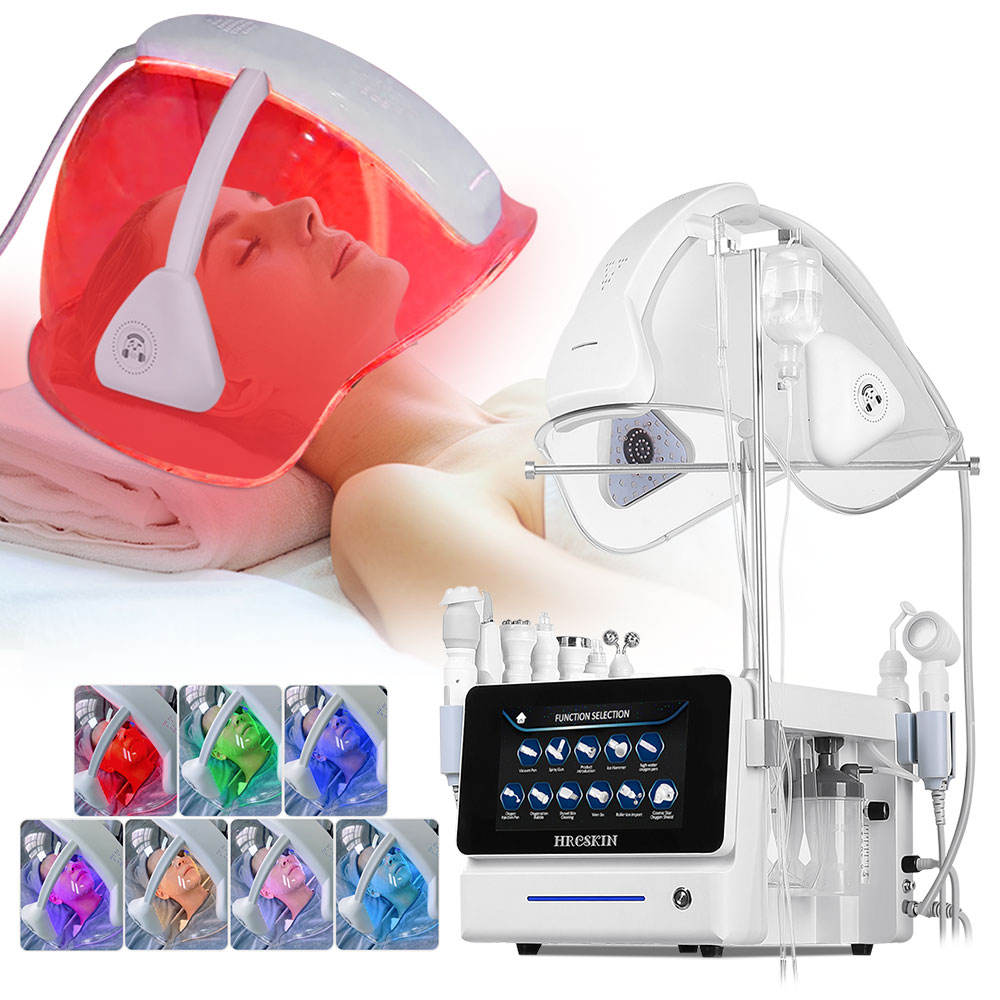 Newest Portable 11in1 Oxygenation O2 Therapy Oxygen Facial Dome Skin Jet Peeling Hydra Beauty Facial Machine