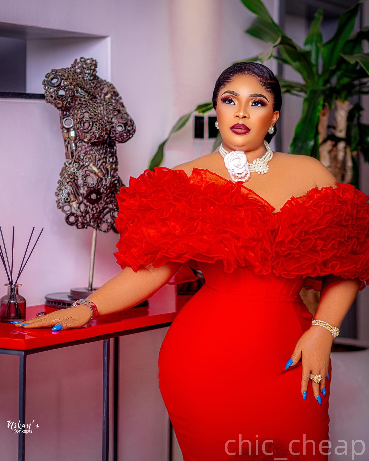 Red Mermaid Plus Size Prom Dresses 2025 Off Shoulder Tiers Satin Evening Formal Party Second Birthday Engagement Gowns Dress For Special Occasions