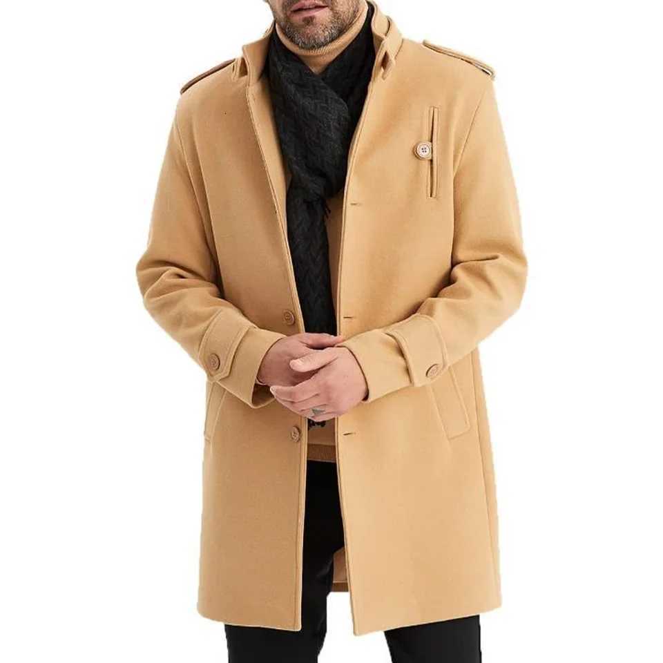 Autumn Winter Overcoat Suits Slim Fit Jacket Long Sleeve Jacket Brand New Condition Mens Apparel Regular Length Z250918