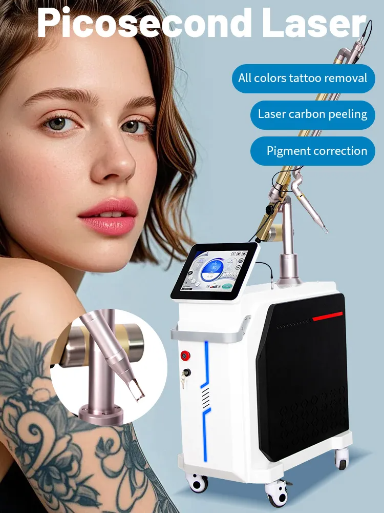 Picosecond Laser Skin Care Machine Tattoo Removal Pigmentation Whitening Rejuvenation Professional Beauty Salon Spa Clinic Anti-Aging Equipment