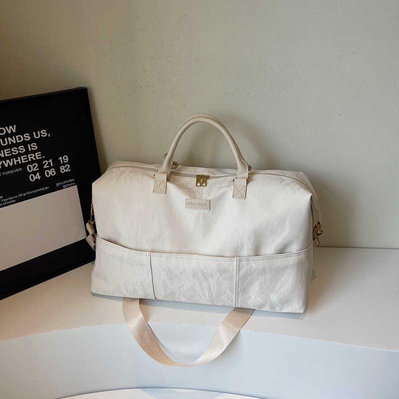 2025 New Simple Multifunctional Storage Travel Handbag for Girls Large Capacity Carry-on Luggage Bag 250415