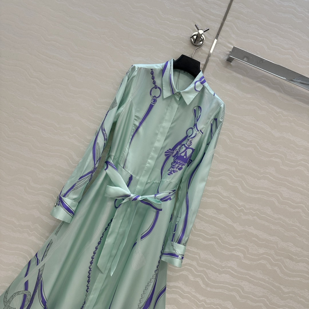 H brand designer silk dress Palefroi Remix Womens summer shirt casual business shirt office lady Fashion OOTD