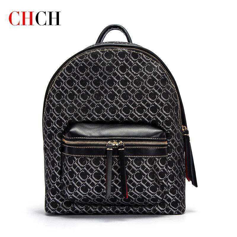 HC Brand 2024 Spring Commuter Campus Men's and Women's Jacquard Silk Screen Backpack