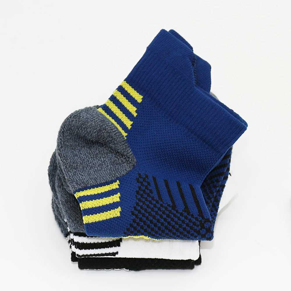 5Pairs New Spring Mens Socks AnkleThick Knit Sports Sock Outdoor Fitness Breathable Quick Dry Wearresistant Short Running Sock C251017