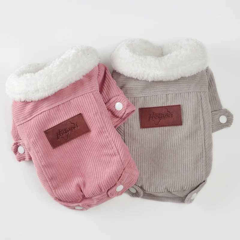 Fleece Warm Pet Parka For Winter Corduroy Plush Dog Jacket For Small Medium Dogs Cats Soft Thicken Pets Clothes Schnauzer CoatW251017