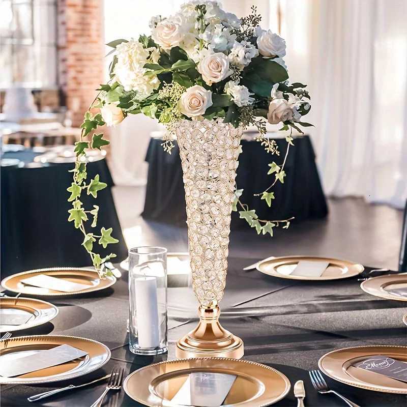 2 Crystal Vases 20 Inches High For Use In The Center Of Dining Tables Wedding Anniversaries Birthdays And Home Decor C251017